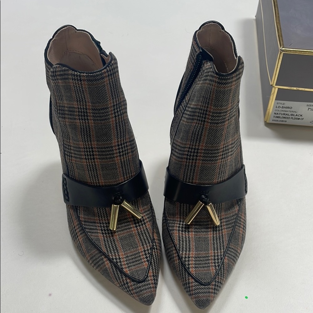 Louis et Cie shiro Plaid Ankle Bootie size 7.5